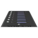Raidsonic USB centrmezgls IB-AC618, 7x USB 3.0, AC 120/230 V, melns, alumīnijs