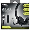 Port Connect austiņas PRO ON'R 300 912001, 32 &Omega;, 20-20k Hz, melna, trok&scaron;ņu slāpē&scaron;ana, stereo, vadu