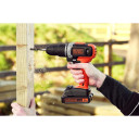 Akutrell 18V 2-käiku, 1x 1,5Ah aku, 400mA laadija, kaohver BCD003C1-QW BLACK DECKER