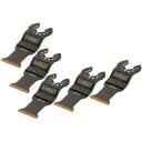 Dewalt Multi-Tool Accessories DT20727-QZ 31mm x 43mm Titāna Oscilējo&scaron;ā asmens 5 gab., putekļu izsūknē&scaron;ana, metāls, koks, PVC