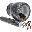 Мраморная кухонная ступка BROWIN 312023 &Oslash; 10.5 см, черная, 1.5 кг