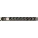 Gembird EG-PDU-014-C14 baro&scaron;anas sadales vienība, 8 AC izejas, 1U, melna, 3680W, 10A, C14 savienotājs