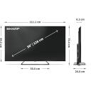 Sharp teler 50HP6265E, 50", UHD, Google TV, 3840 x 2160, 2 USB, 4 HDMI, Bluetooth, HDR10, Dolby AC-4
