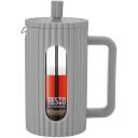 Resto French Press 90532, 0.6 L, pelēka, borosilikāta stikls, nerūsējo&scaron;ā tērauda filtrs, plastmasas vāks, ergonomiska rokturis