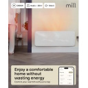 Paneļveida sildītājs ar 2000 W jaudu ar WiFi vadību telpām līdz 24–28 m² IPX4 balts PA2000WIFI4 Mill