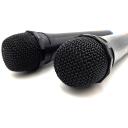 Media-Tech Juhtmevabad karaoke mikrofonid MT395, 2 mikrofonid, 136g, 20m, must v&auml;rv, USB vastuv&otilde;tja