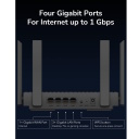 AX3000 Divjos joslas Wi-Fi 6 mar&scaron;rutētājs Gigabit LAN MU-MIMO OFDMA Melns Cudy WR3000