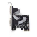 Gembird PCI Express kaart SPC-22, 2 x RS-232, 2MBps, 104g, PCIe, RS-232 seerian&auml;idik