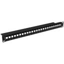 Lanberg Patch Panel PPKS-1024-B, 24 pesa, 19 tolli, 1U, must, ABS, plastmass