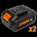 Skrūvgriezis 20V (26NM; 2AHX2PCS;BMC) 78082 STHOR