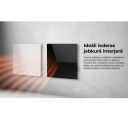 Smart premium infrared and convection wall heater 500W 50×50×5 cm 5mm tempered glass panel with LED display black AGH0012S Aeno