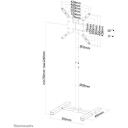 Neomounts monitors ar grīdas stiprinājumu NS-FS100BLACK, 10-55", maksimālā slodze 20 kg, VESA 75x75-400x400 mm