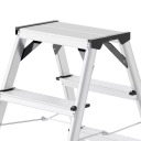 Topeltrepp D60 StandardLine / alumiinium / 2x7 astet 038657007 HAILO 309 cm 9 kg 150 kg 166 x 54 x 20 cm