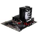 Xilence CPU jahuti M704PRO.ARGB XC056, 120mm, 1500RPM, 12V, FDB, must, 4x6mm vaseeritud soojustorud