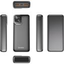 Hawk Powerbank HW-PB20000, 20000mAh, 1&times; USB-C, 2&times; USB-A, 5V-3A, 9V-2,22A, 12V-1,67A, Viedā IC, LCD displejs