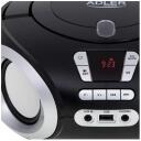 Adler CD Boombox AD 1181bs, 2x4W, 20 FM jaama, USB &uuml;hendus, LCD ekraan, Aku, AUX sisend
