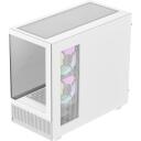 Gamemax Korpus NEX C31 WH, 1+1 x 3.5", 1 x 2.5", 2 x USB 3.0, 1 x USB-C, 1 x k&otilde;rvaklapid, 4 laiendusslotti