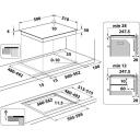 Indesit Plīts IB 65B60 NE, 4, Taimeris, Melna, Indukcija, Skārienjutīgs, Dual Zone
