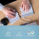 R-Go Tools klaviatūra R-Go Split Break, Bluetooth 5.0, QWERTY, balta, ergonomi&scaron;kas dizainas, USB Type-C, 1.02 m kabelis