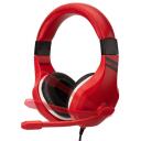 Subsonic Spēļu austiņas SA5582-2, 40mm, 20-20000Hz, 3,5mm, regulējams mikrofons, sarkana