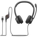 Logitech k&otilde;rvaklapid 981-000406 USB, sagedus 20 - 20000 Hz, kaabli pikkus 1.9 m, takistus 32 &Omega;, m&uuml;rasummutav mikrofon, must