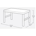 Keter Aia laud Lyon Table Rezolith 29202805C97, 116 x 71 x 40 - 66cm, 7.80kg, 120 x 73 x 13cm