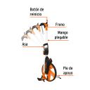 Matavimo ratas su stabdžiu/odometru, ø30cm, ODM-12 TRUPER