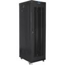 Lanberg Rack kapp 19" vabalt seisev 42U/600x1000, FF01-6042-23BL, RAL 9004, 106kg, 6 jahutusventilaatorit, perforeritud esik&uuml;lg