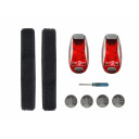 LED Klips Gaisma, 3 režīmi, sarkana, R040608, Origin Outdoors