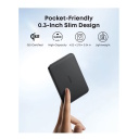 Super plāns Premium MagSafe bezvadu ārējais uzlādes akumulators ar USB-C 5000 mAh Melns Anker MagGo A1665H11