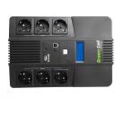 Green Cell UPS AiO 600VA 360W UPS06, 600 VA, 360 W, 1 x USB, 2 x RJ-45, 7 Ah, 1 akumuliatorius, 6 x C/F tipo, 6 ms