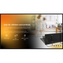 Smart premium-class infrared and convection heater up to 30m² 700W 11mm tempered glass panel with Wi-Fi 110×40×4 cm black AGH0002S Aeno