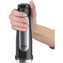 Braun Iegremdējamais blenderis MQ7087, 1000 W, 1 ātrums, 0.35 L smalcinātāja trauks, 1.2 m aukla, melns, nerūsējo&scaron;ais tērauds