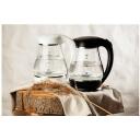 Adler | Kettle | AD 1274 | Standard | 2200 W | 1.7 L | Plastic/Glass | 360&deg; rotational base | Black/Transparent