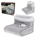 Foot warming device with 4 levels and remote control made of soft plush fabric with removable thermal lining 140W Grey AD7432 Adler