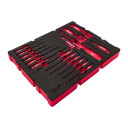 17 PACKOUT&trade; GAB. PRECĪZIJAS SKRŪVGRIEŽIEM PAREDZĒTS ATVILKTŅU PUTU IELIKTŅU KOMPLEKTS, 17 PC PACKOUT DRAWER PRECISION SCREWDRIVER FOAM INSERT SET, 4932493644 MILWAUKEE