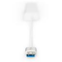 Digitus 3-port USB centrmezgls un Gigabit LAN adapteris DA-70250-1, 3xUSB 3.0, 1xRJ45, 1000 Mbps, plūsmas kontrole, WOL