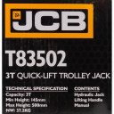 Žemo profilio hidraulinis domkratas JCB JCB-T83502 3T 145–500 mm, dviejų stūmoklių