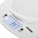 Kitchen scale with bowl LCD display and 1 g increment white MS3179W Adler