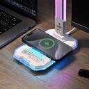Hawk Galda lampa HW-LAMP04, 10 W, 5.8 W, 3 LED spuldzes, 5 V/2.1 A USB izeja, bezvadu uzlāde, aptum&scaron;o&scaron;ana