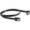 Lanberg SATA III kaabel CA-SASA-13CU-0050-BK, 50cm, 6Gb/s, 26AWG, vask, nurkliides, metallklambrid