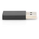 Digitus USB adapteris AK-300524-000-S, 3A, 5Gbps, 24 pin USB-C female, 4 pin USB Type A male, melns