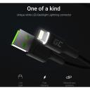 Green Cell KABGC12 kabelis, 2 m, 480 Mbit/s, Lightning uz USB-A, melns, 1 gab.