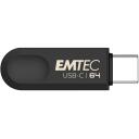 Emtec USB m&auml;lupulk ECMMD64GC283, 64GB, 80Mbps, 20Mbps, must, plastmass, USB 3.2 Gen1