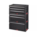 Instrumentu lāde ar 6 atviktnēm uz riteņiem Drawers Tool Chest Set 56,2x28,9x74,2cm 30201228 KETER
