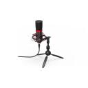 Endorfy Solum Streaming T Black PC mikrofon EY1B003, 24 bit, 48 kHz, 1.8 m, USB, statiiv, k&otilde;rvaklappide v&auml;ljund