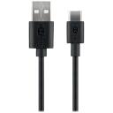 Goobay USB-C uzlādes un sinhronizācijas kabelis 59124, 3m, USB-C vīrie&scaron;u, USB 2.0 vīrie&scaron;u, 3A, melns