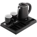 Adler AD 1387 elektriskā tējkanna, 1 L, 1000 W, 2 krūzes, melna, 35,8 x 23,8 x 2,8 cm, 0,65 m, 220-240 V