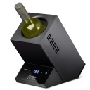 Kompakts brīvi stāvošs vīna dzesētājs vienai pudelei ar precīzu temperatūras uzturēšanu melns 00614 Caso