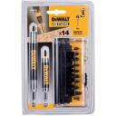 Dewalt 25mm triecienskrūvgrieža uzgaļu komplekts DT70512T-QZ, 14 gab., alumīnijs, RoHS, REACH, kompakta magnētiskā vadotne